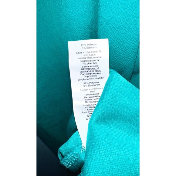 LuLaRoe XS Green Off-Shoulder Ruffle Midi Dress Womens Comfortable Fit Stretch - Picture 4 of 4